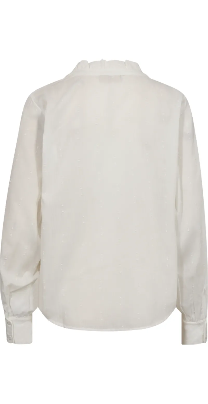 Raya skjortebluse Off-White Melange