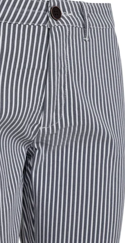 Rex bukser med striber navy w. off-white