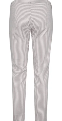 Rex bukser med striber taupe w. off-white