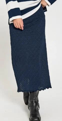Rigga nederdel navy blazer