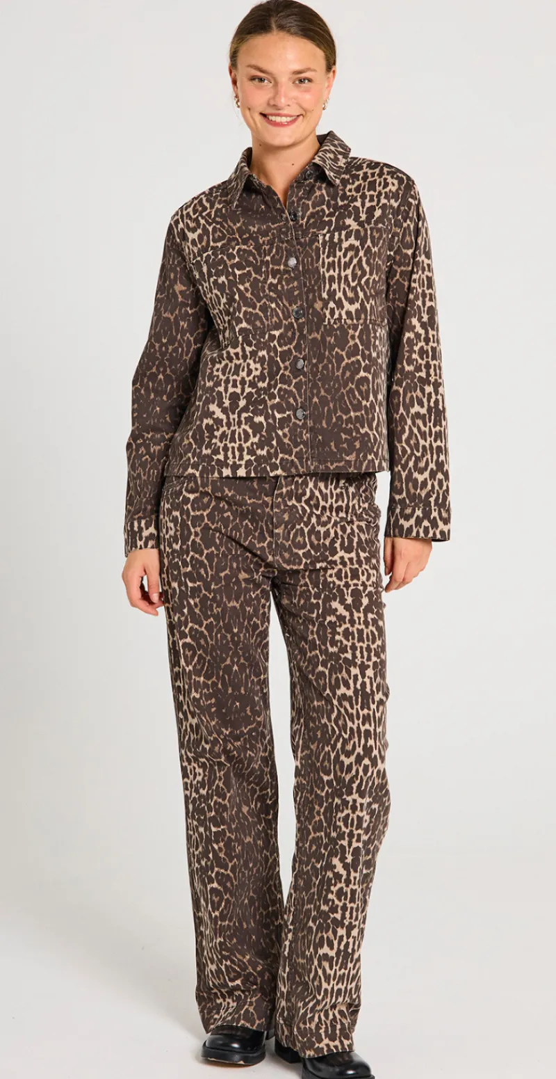 Rinna leopard jeans