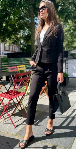 Rizetta bukser med bindebånd sort