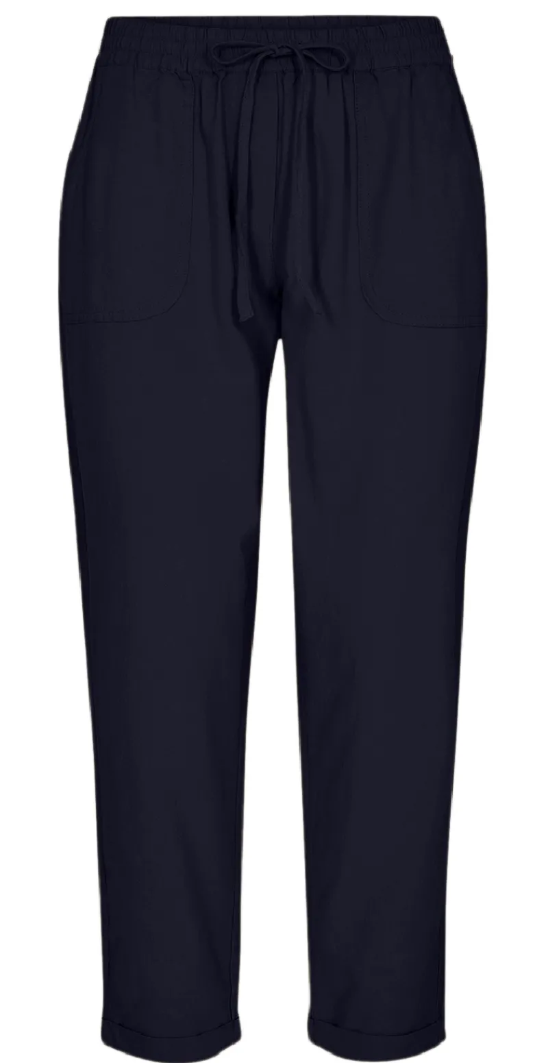 Sally buks med lommer og opsmøg navy