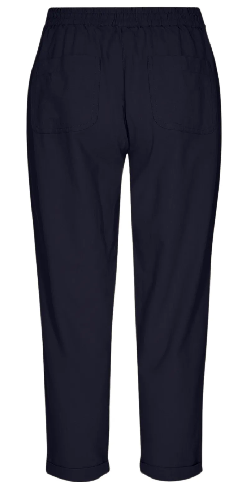Sally buks med lommer og opsmøg navy