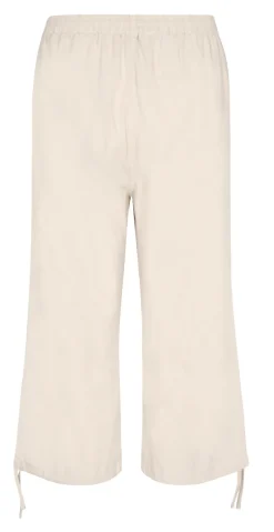 Sally capri bukser med bindebånd og snøre sand