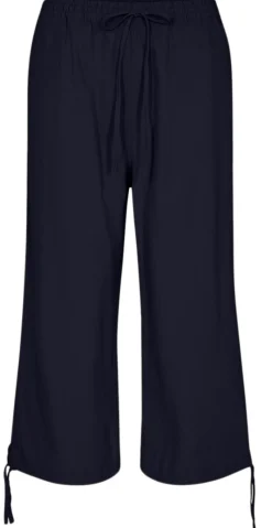 Sally capri bukser med bindebånd og snøre navy