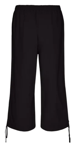 Sally capri bukser med bindebånd og snøre sort