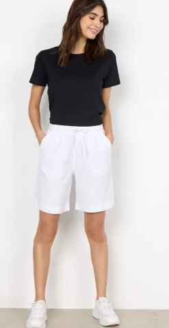 Sally shorts med elastik og lommer hvid