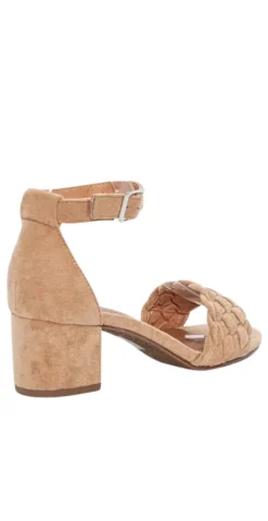 Sandal med blokhæl camel