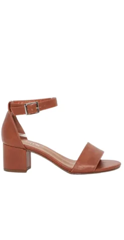 Sandal med blokhæl camel
