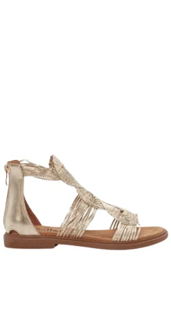 Sandal med lynlås guld