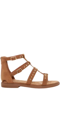 Sandal med nittedekoration camel