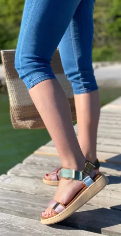 Sandal med velcro Algae multi