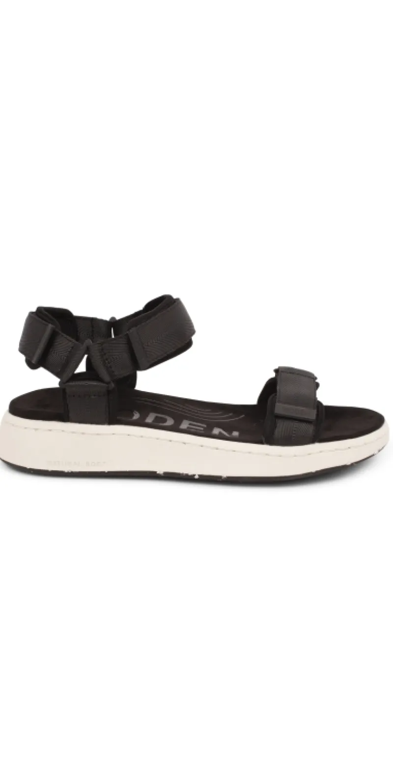 Sandal med velcro i sort