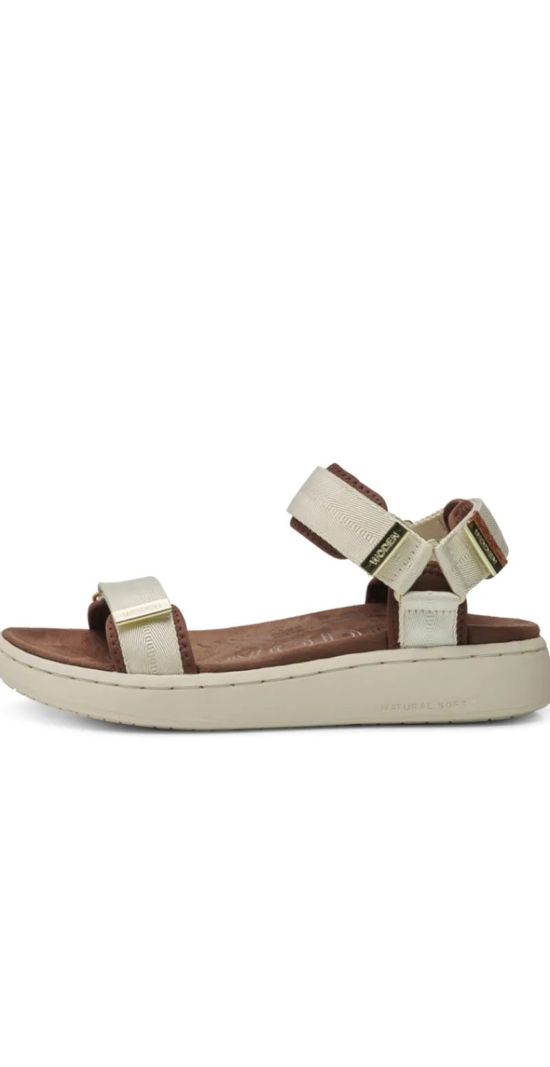 Sandal med velcro ivory