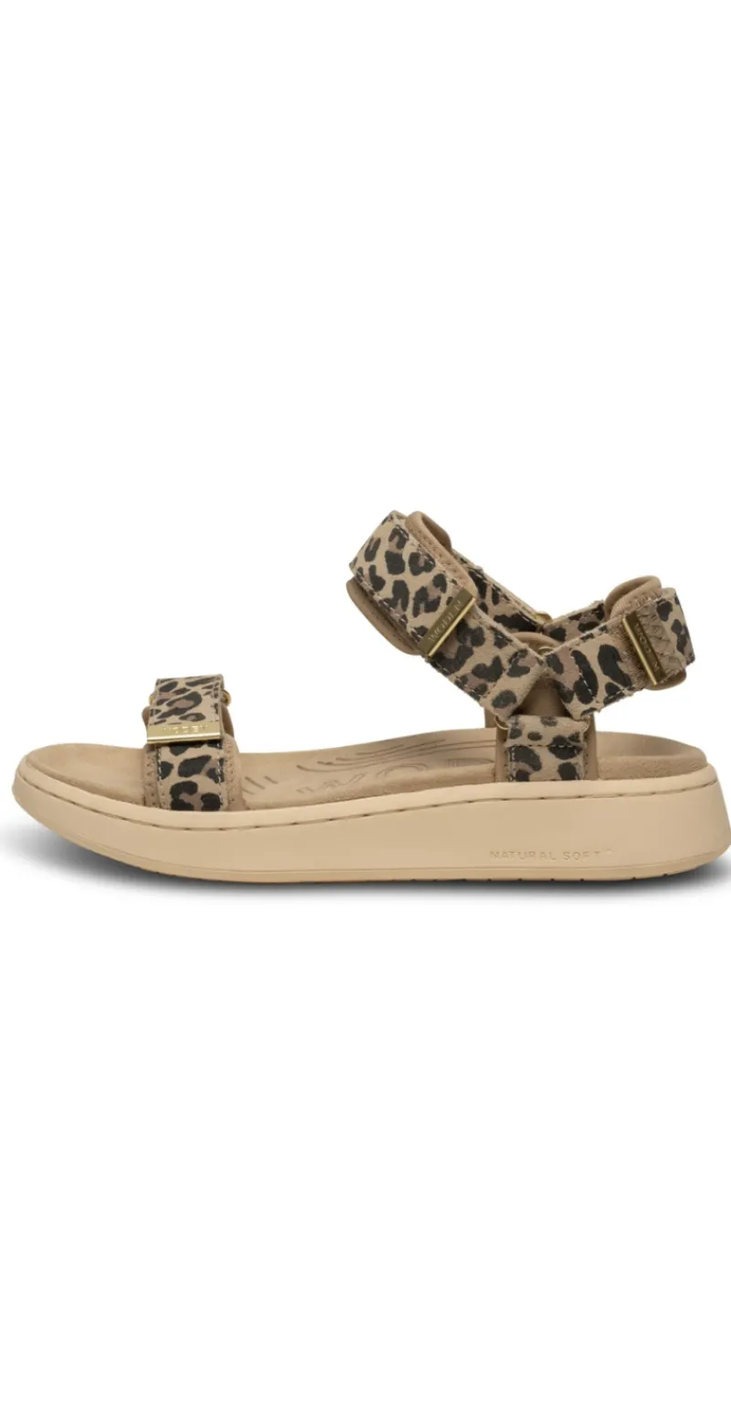 Sandal med velcro leopard