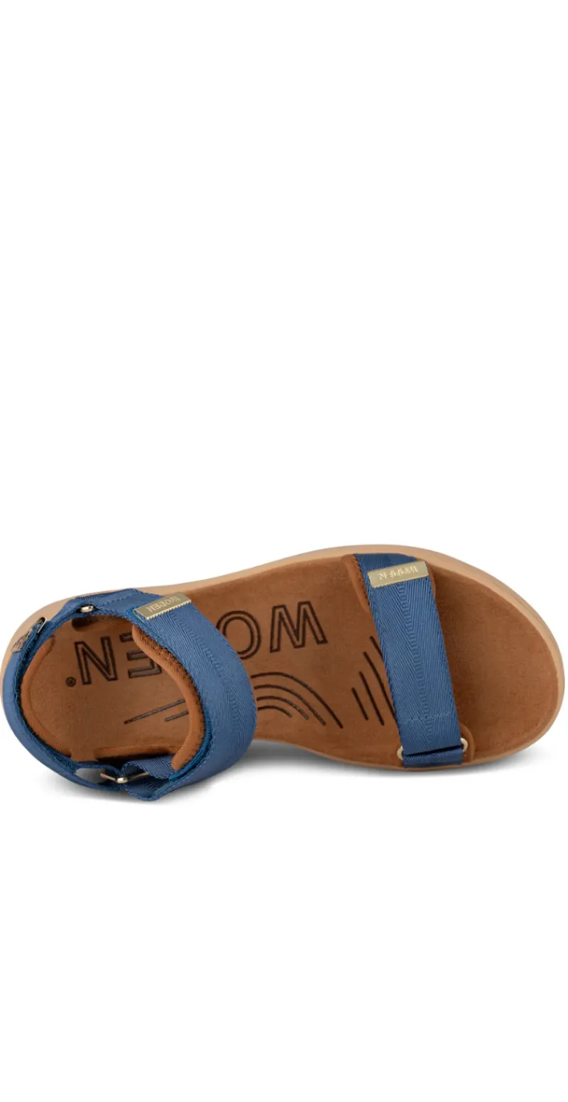 Sandal med velcro old denim