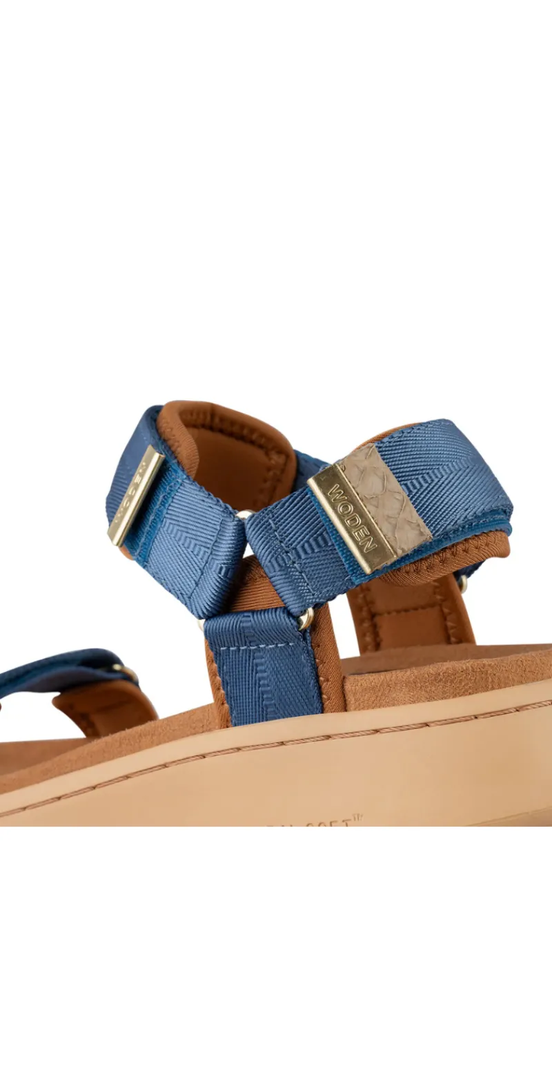 Sandal med velcro old denim