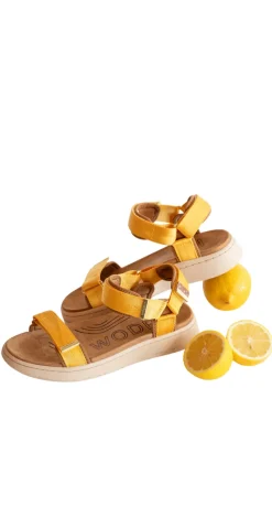 Sandal med velcro old gold
