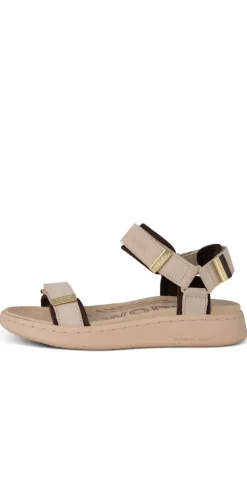 Sandal med velcro suede coffee cream