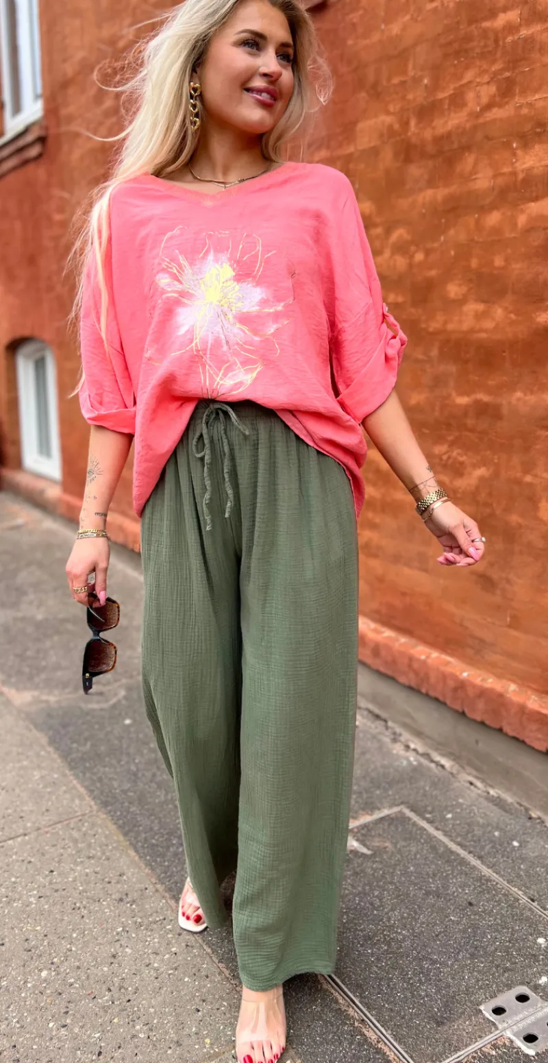 Santana buks i bomuld khaki LikeLondon
