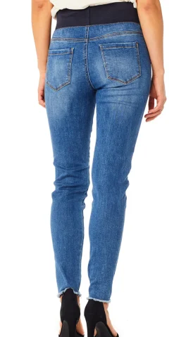 Shantal broken ankel buks medium blå denim