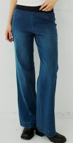 Shantal bukser med power stretch medium blue