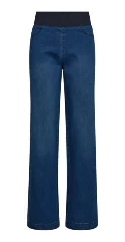 Shantal bukser med power stretch medium blue