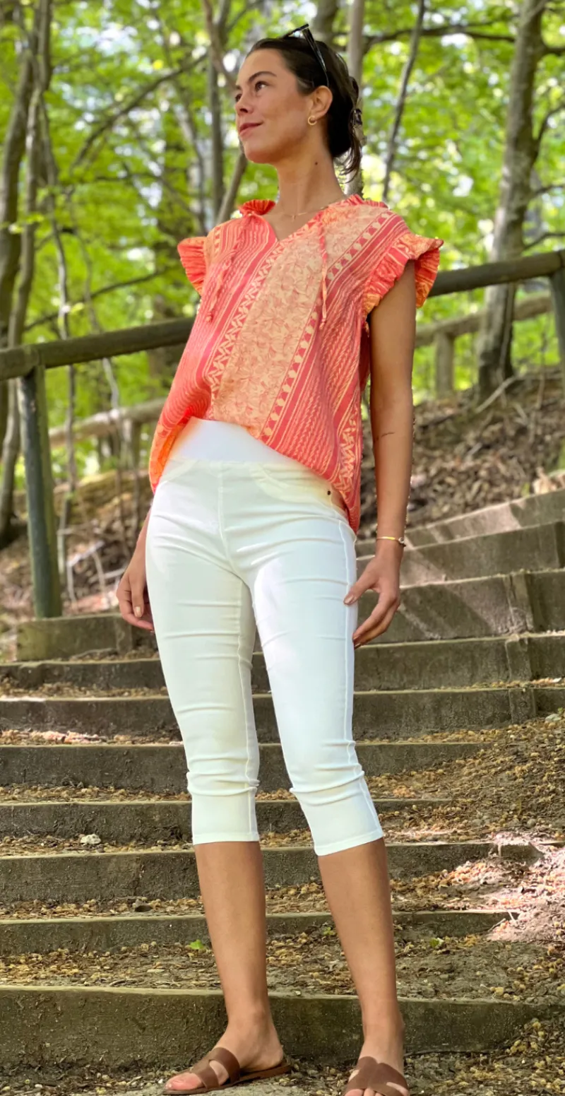 Shantal capri buks bright white