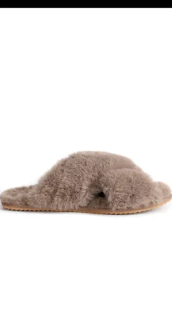 Slip in hjemmesko taupe