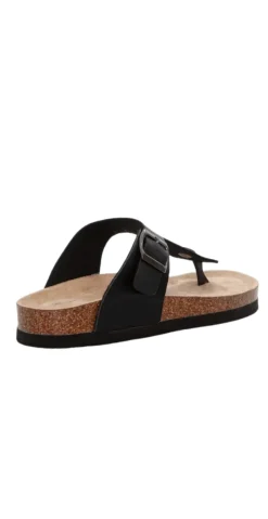 Slip-in sandal med spænde sort