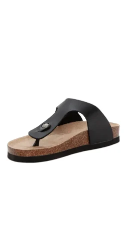 Slip-in sandal med spænde sort