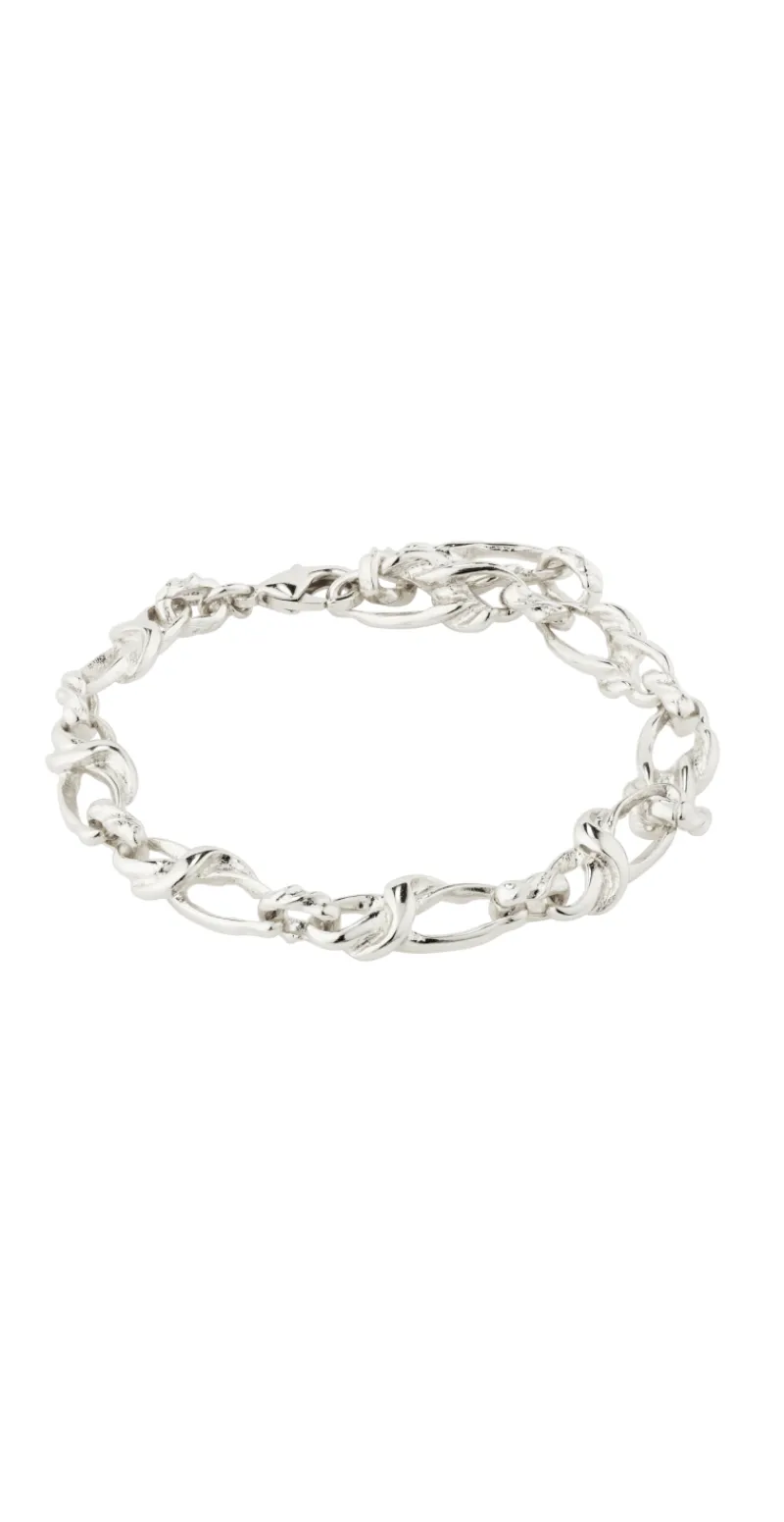 Sølvbelagt armbånd med retro vibe