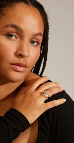 Sølvbelagt ring med shiny finish