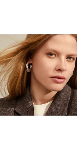 Sølvbelagte hoops med eksklusiv design