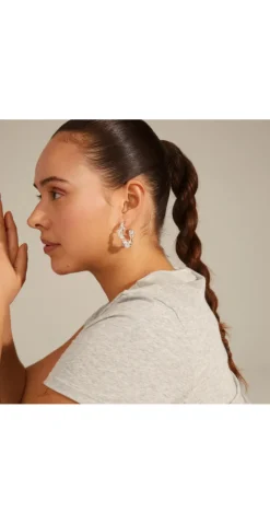Sølvbelagte hoops med eksklusiv design