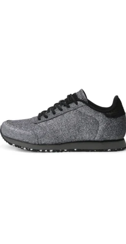 Sneakers med glimmer i sort