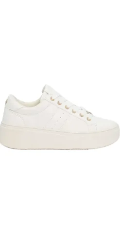 Sneakers med høj sål hvid