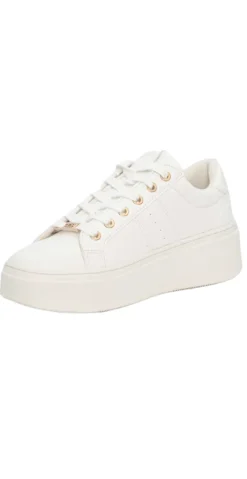 Sneakers med høj sål hvid