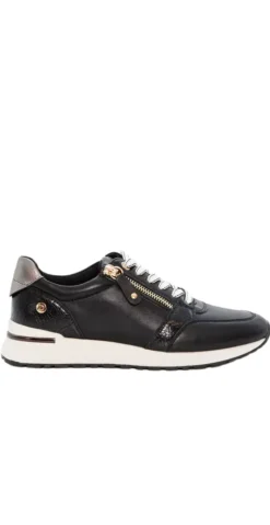 Sneakers med kilehæl sort