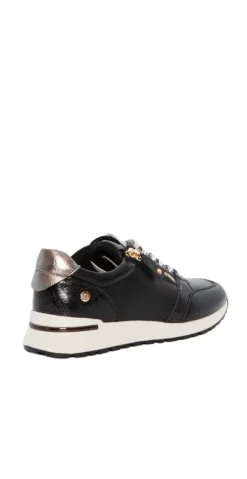 Sneakers med kilehæl sort