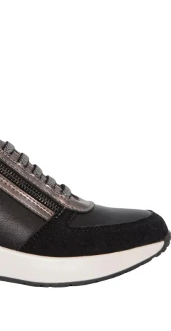 Sneakers med lynlås sort