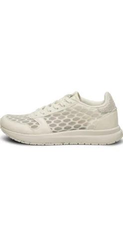 Sneakers med mesh blanc de blanc