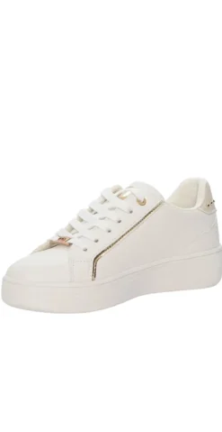Sneakers med nitter og glitter beige