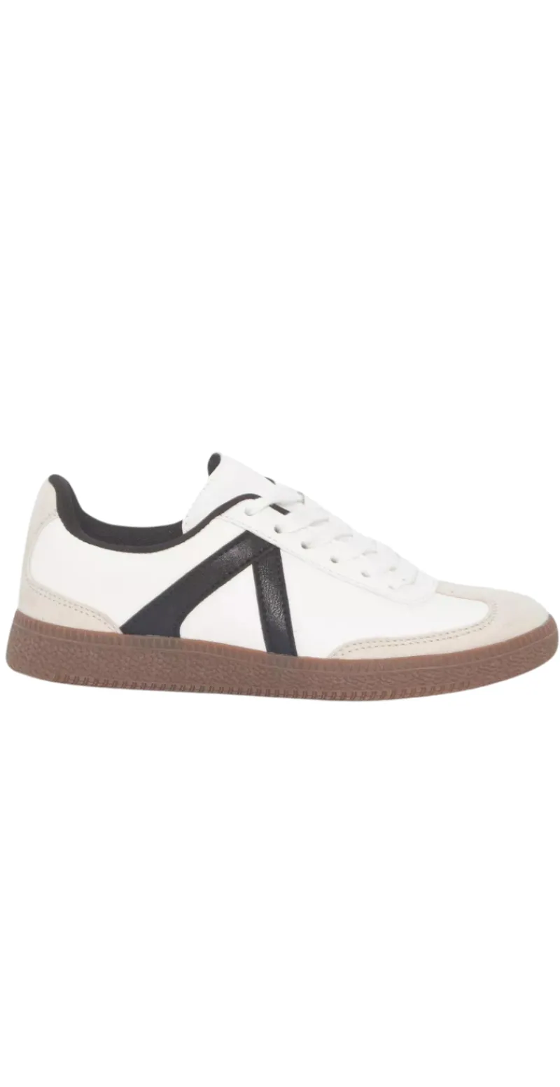 Sneakers med skind i hvid