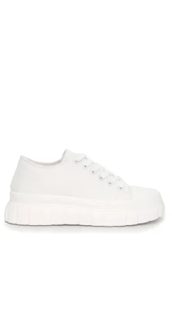 Sneakers med snørebånd hvid