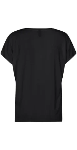Sophia basisbluse med v-hals sort