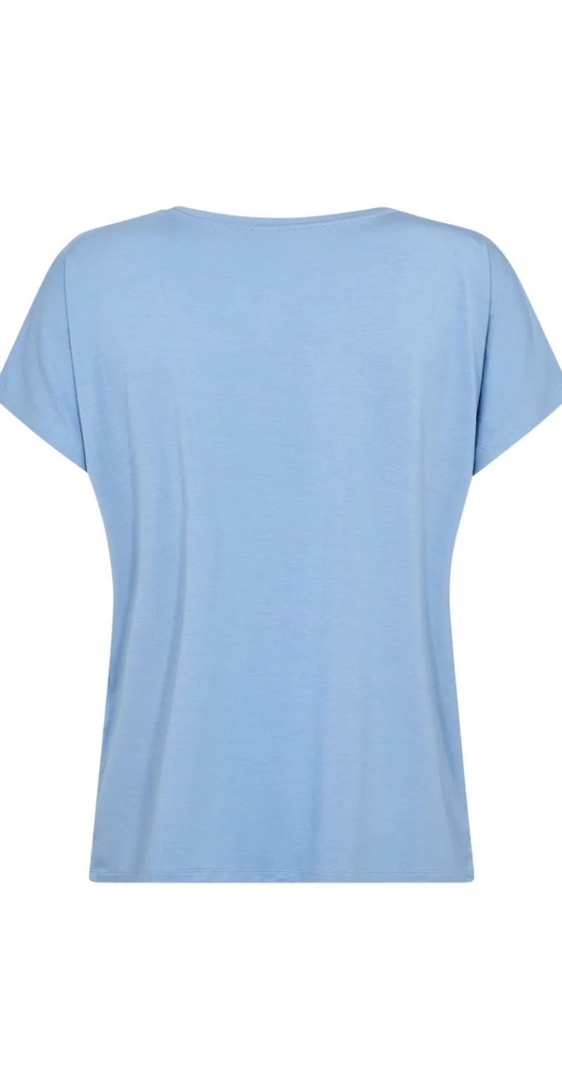 Sophia basisbluse med v-hals lysblå