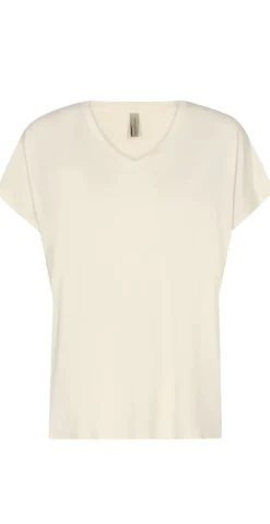 Sophia basisbluse med v-hals creme