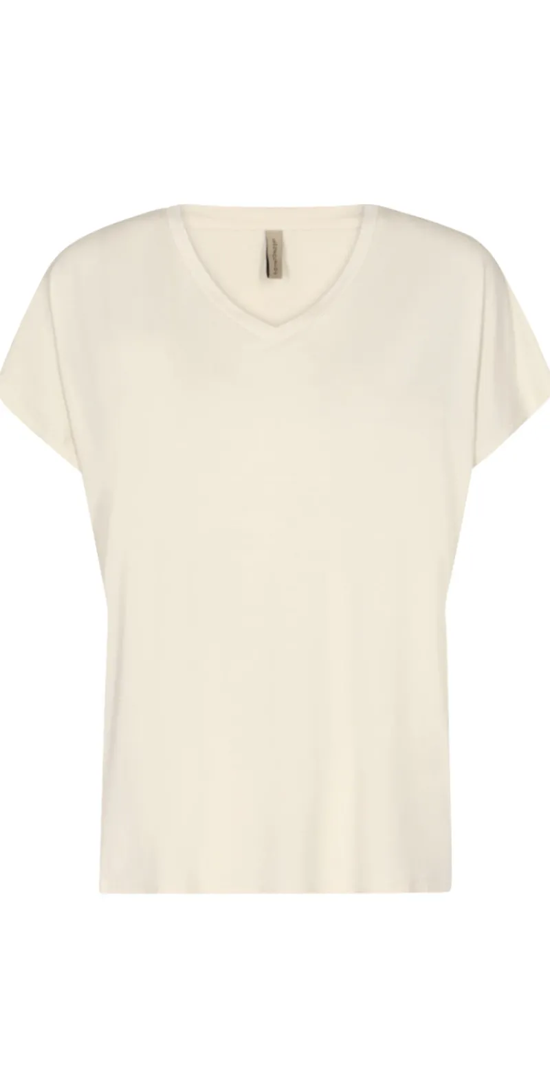Sophia basisbluse med v-hals creme